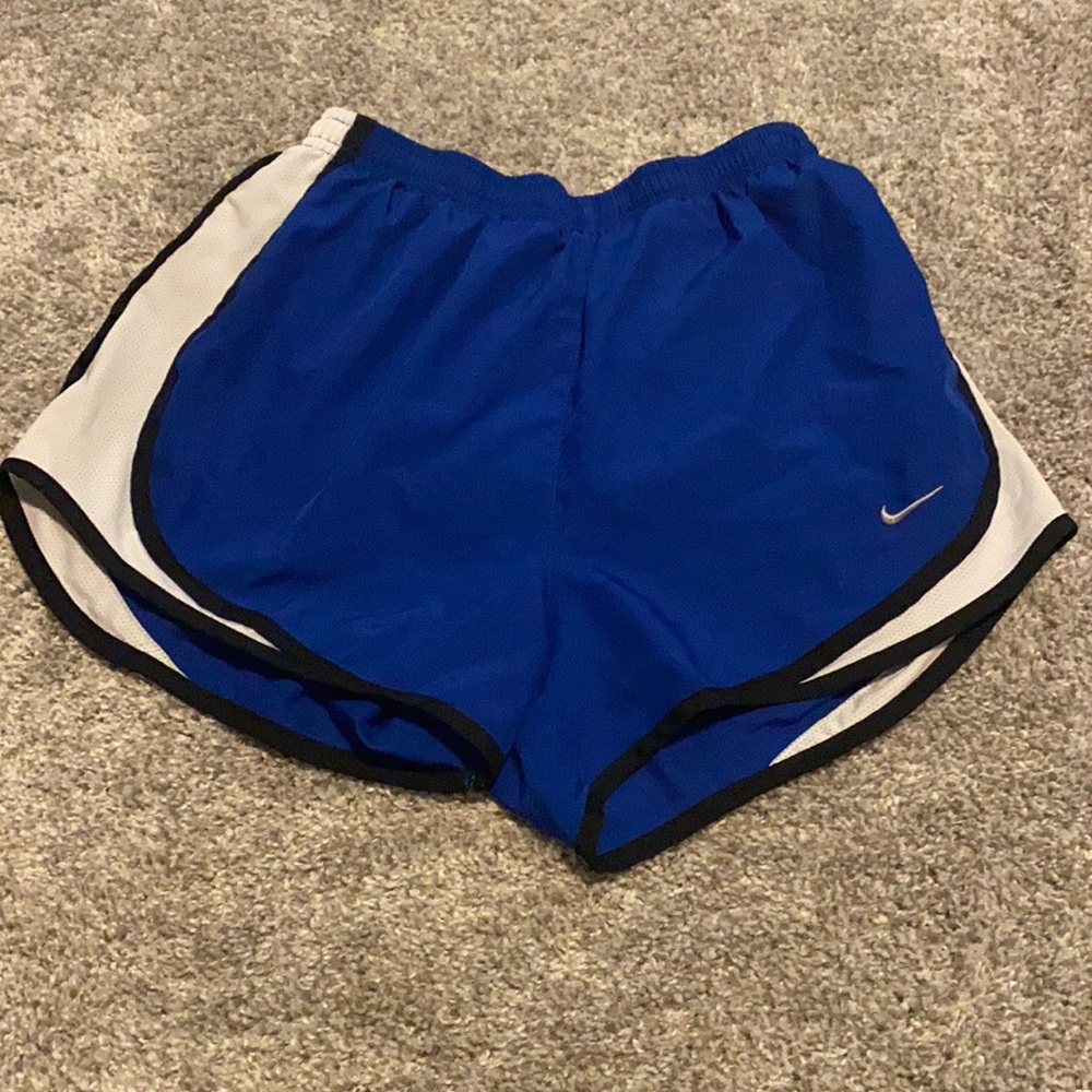 Blue white and black Nike Dri-Fit shorts size S